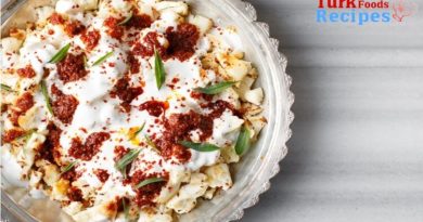 Cauliflower Roasting Recipe with Yogurt, Delicious Food Turkish Recipes. Turkish Food Blog. Easy Turkish Recipes.